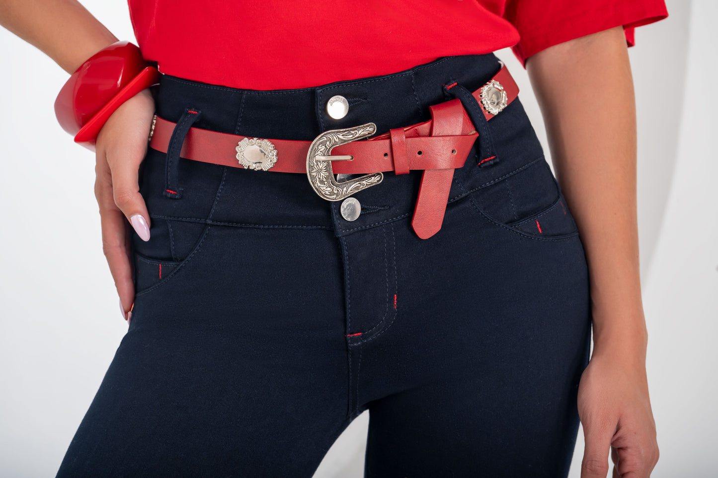 Jean Pretina Alta Control Abdomen - Bota Tubo Ref 1769