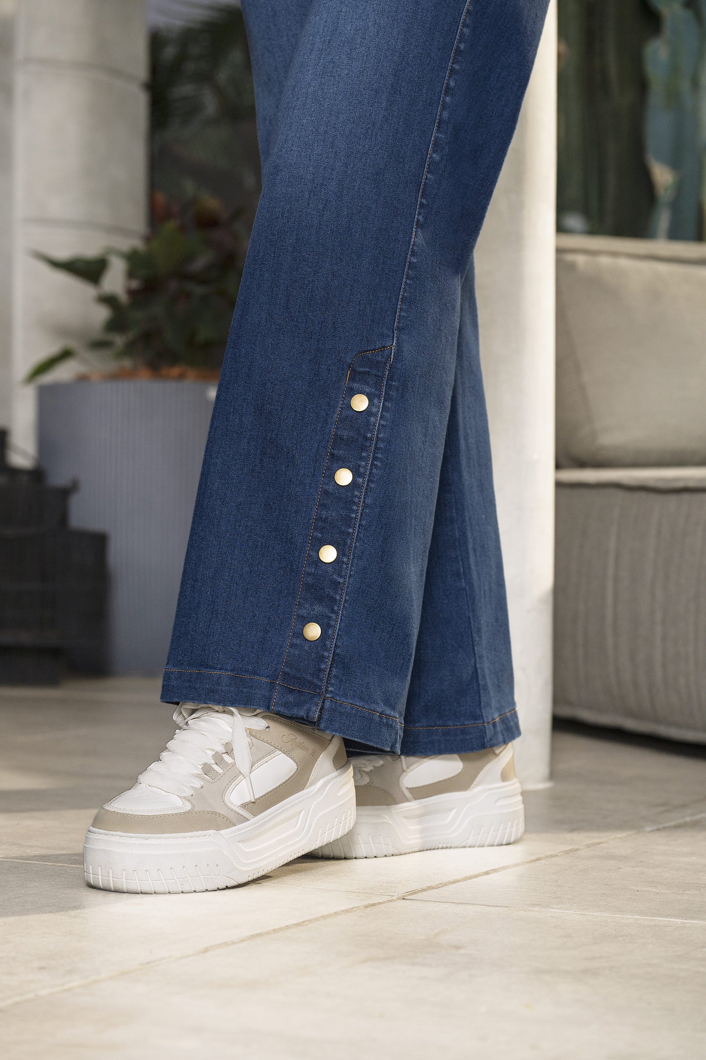 Jean Comfort Indigo Licrado Wide Leg Ref 2125