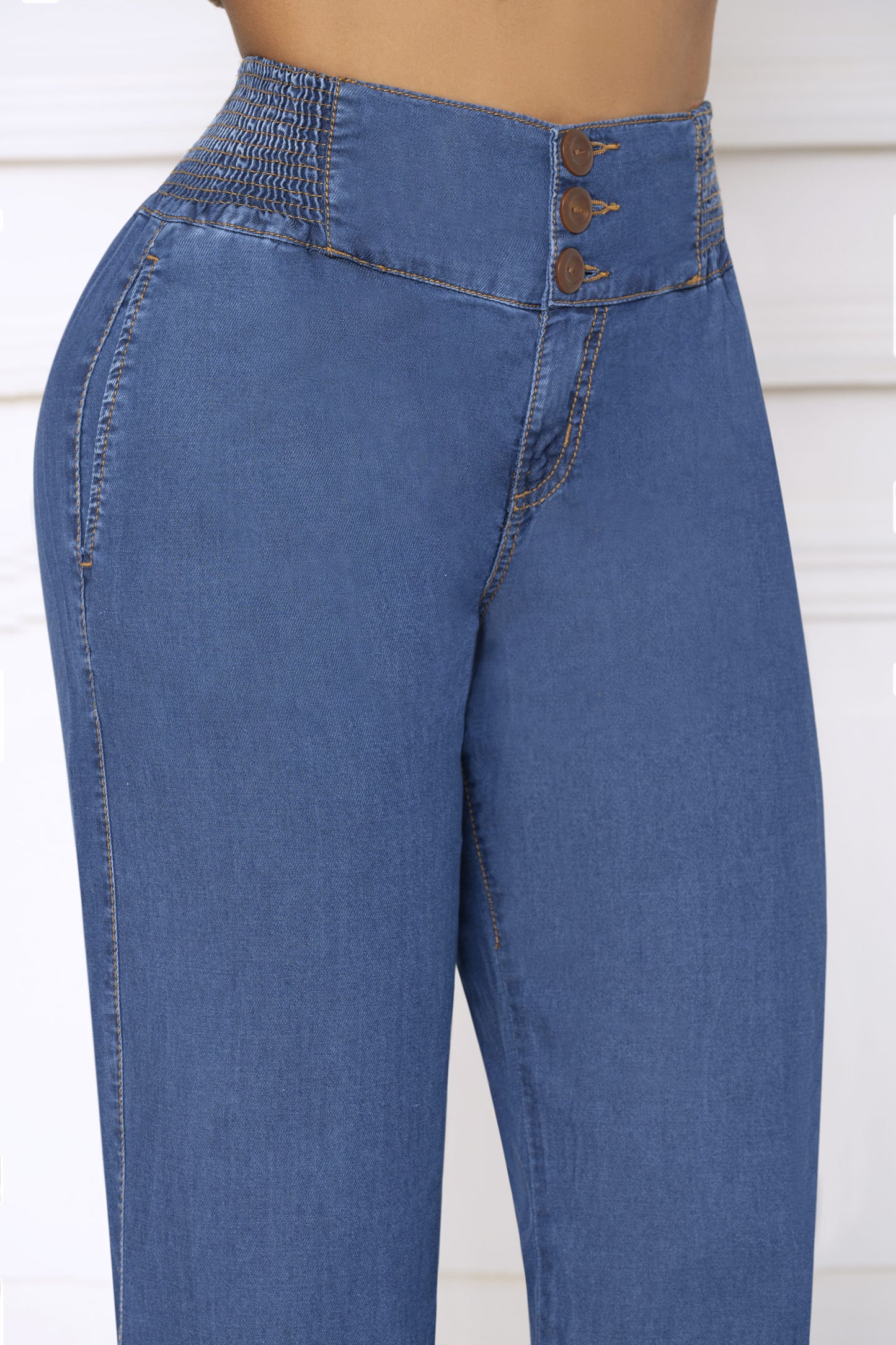Pantalón Chambray Wide Leg Ref 2138