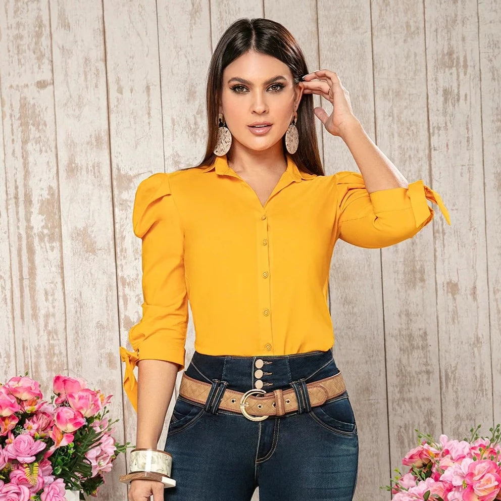 Blusa amarillo discount mostaza