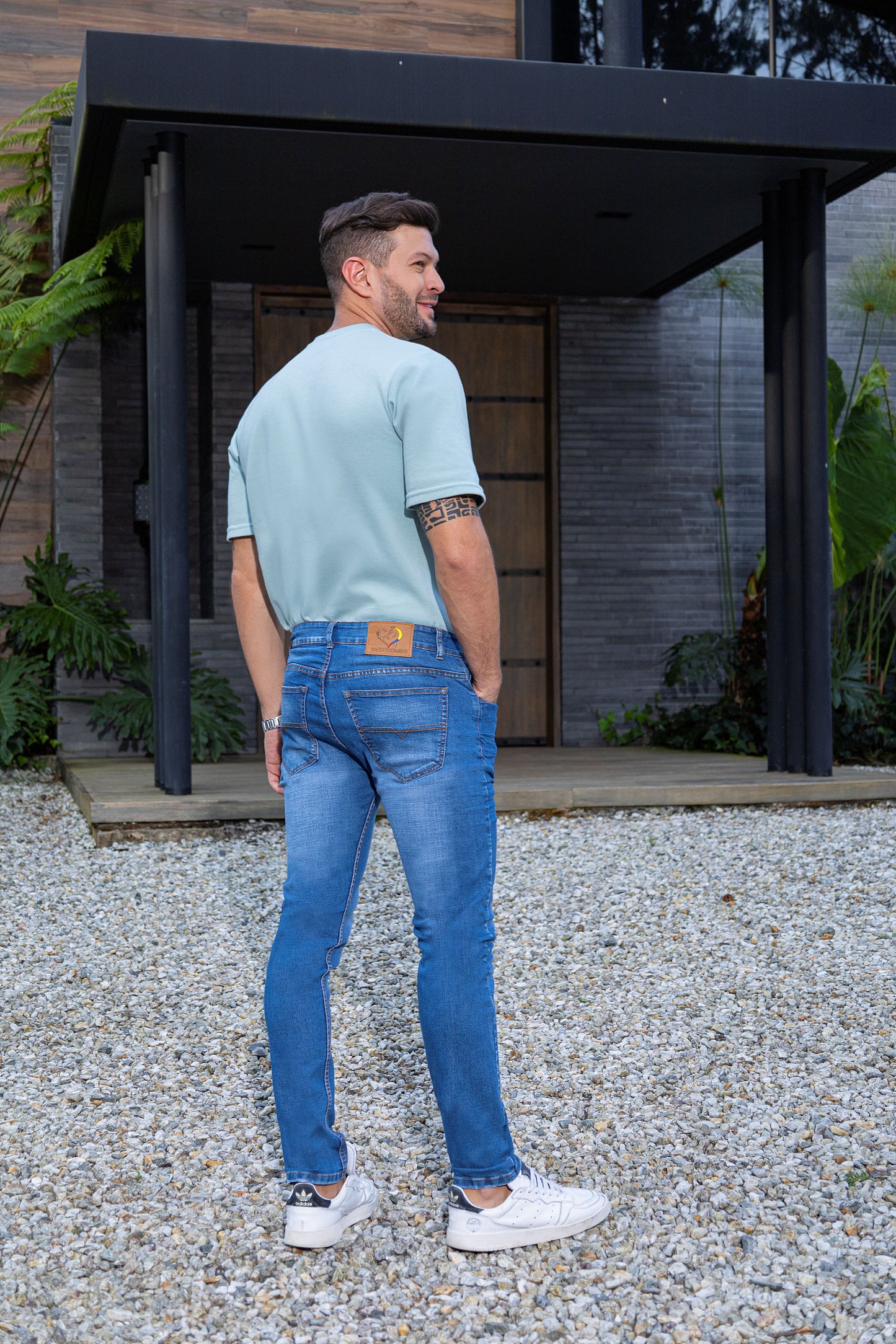 Jean Hombre Azul Medio - índigo Licrado Ref 1713