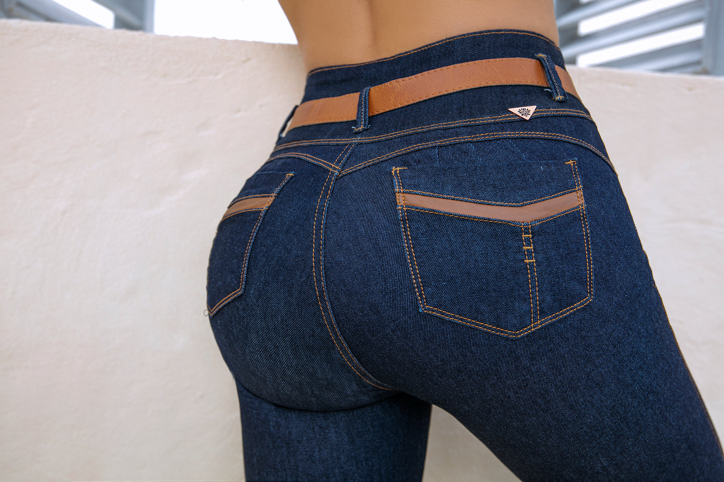 Control Abdomen-índigo Licrado-Bota Recta Ref 1620