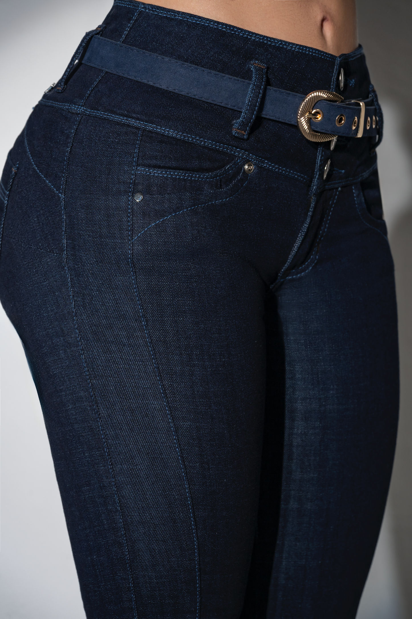 Jean Pretina Alta Control Abdomen - Bota Campana - Industrial Ref 1743