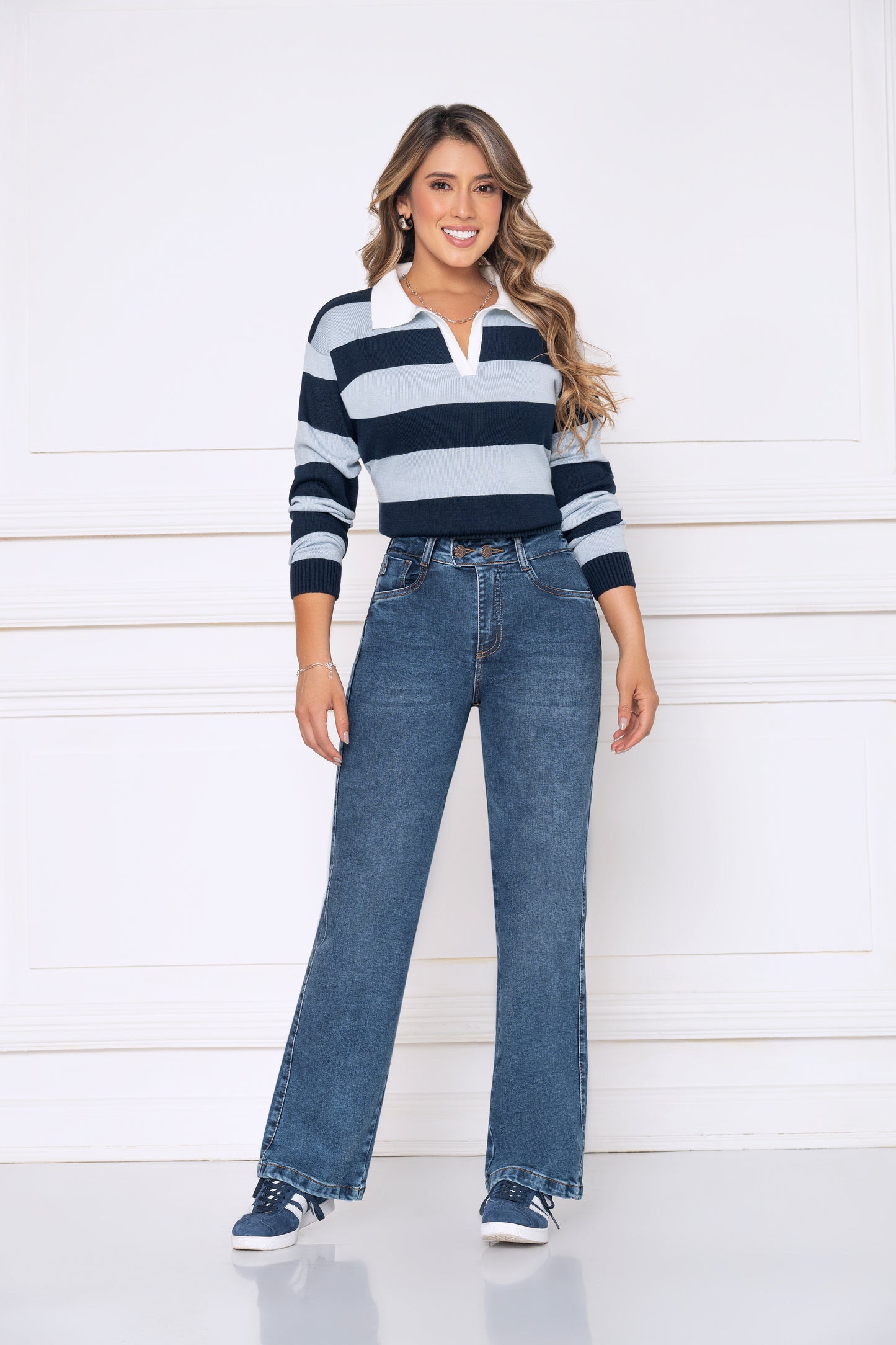 Jean Indigo Licrado Wide Leg Ref 2155