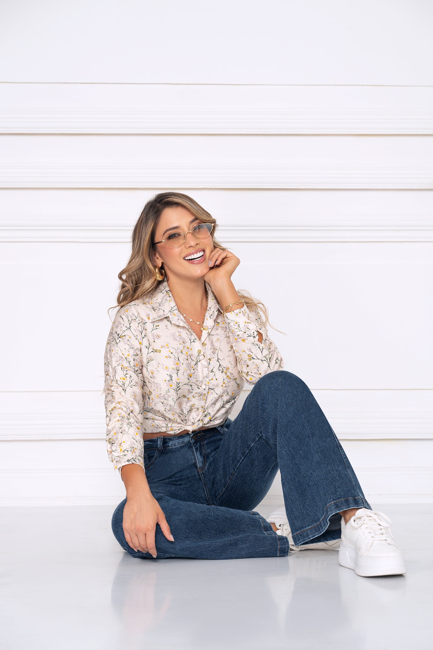 Jean Indigo Licrado Wide Leg Ref 2171