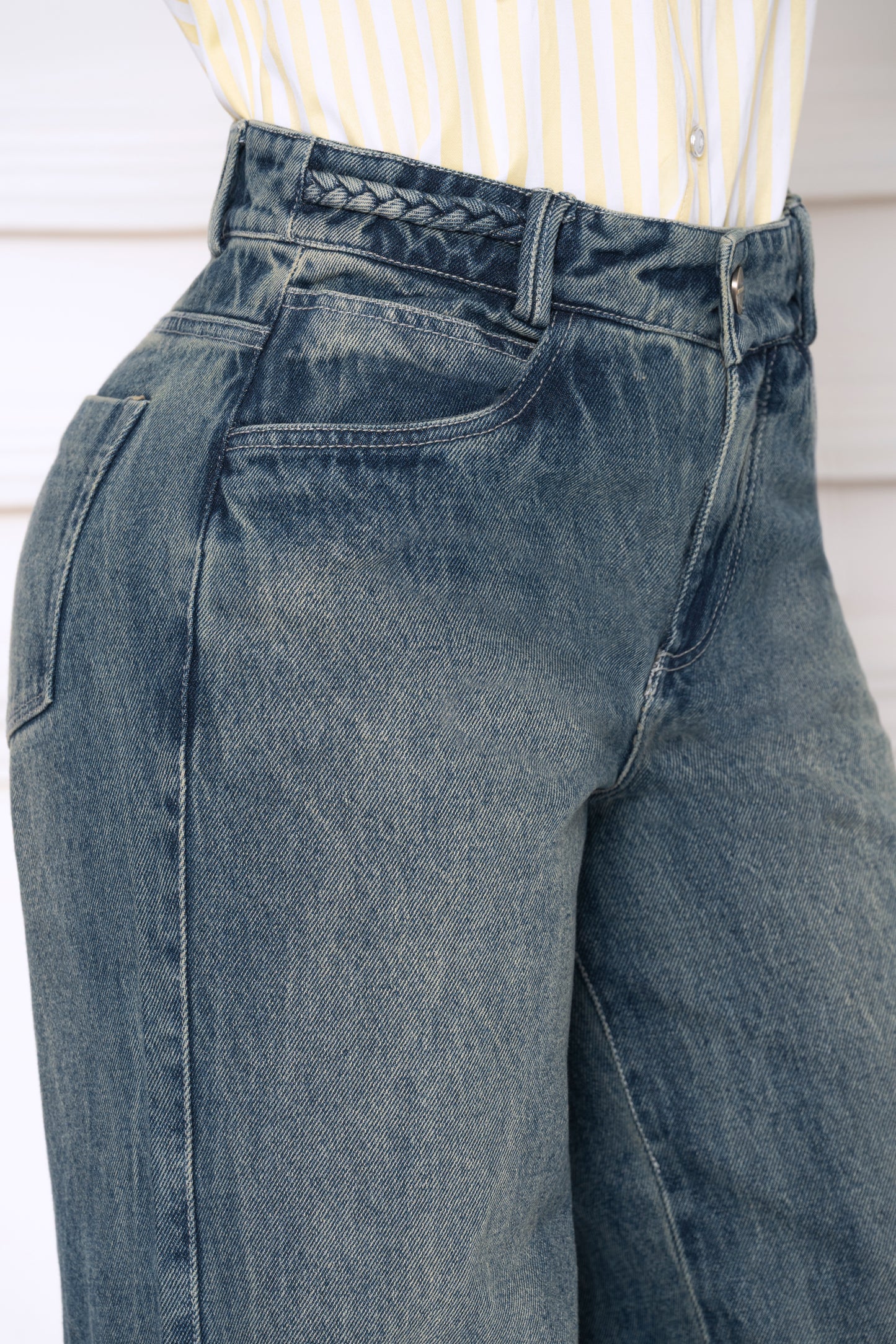 Jean Indigo Rigido Wide Leg Ref 2179