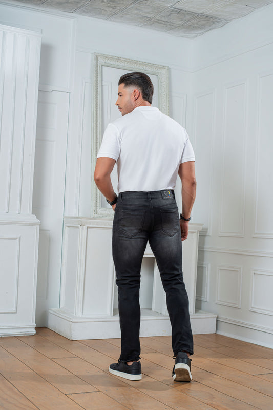 Pantalon Hombre indigo licrado gris Ref 1883