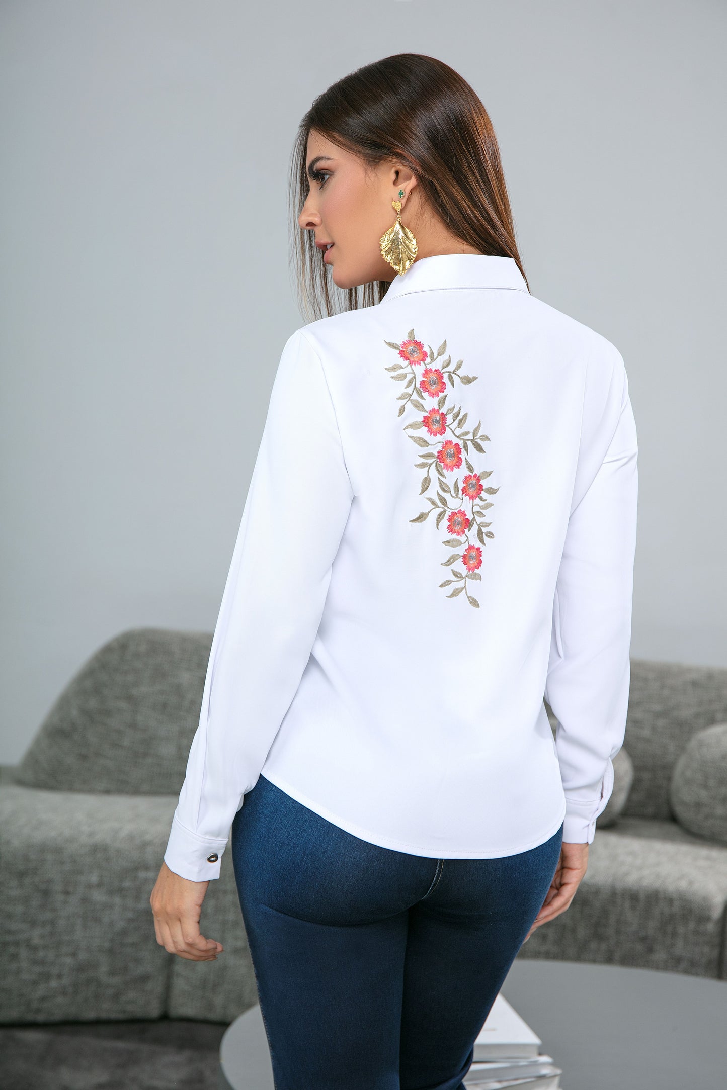 Blusa Chalis Blanca Bordada Ref A-524