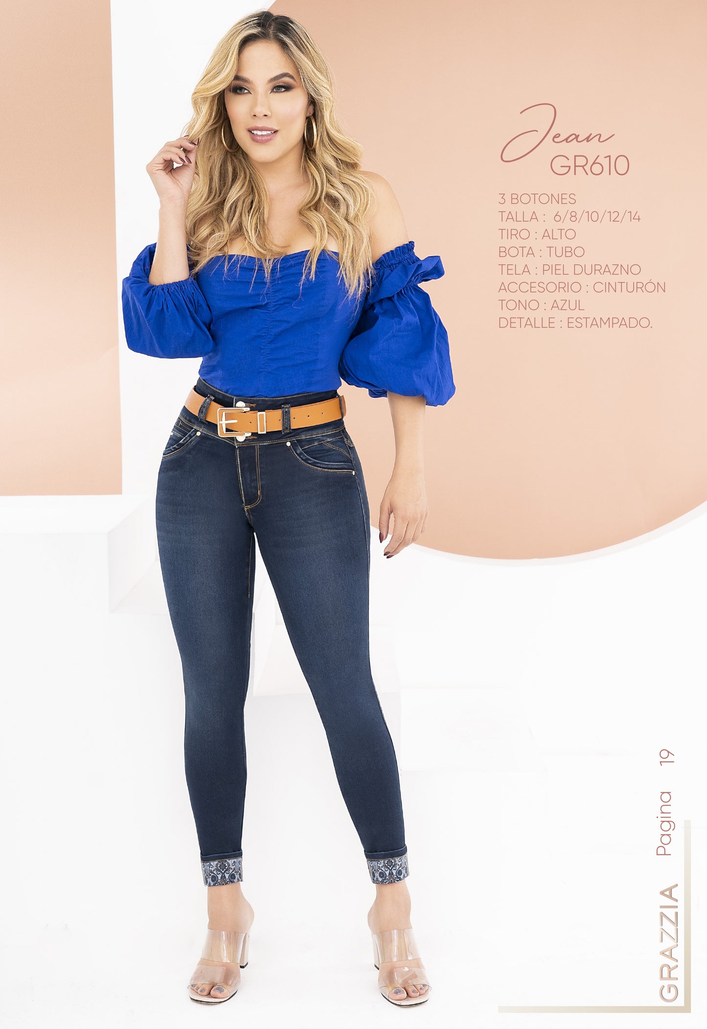 Jeans Grazzia by B´violet  Cinturón Ref 610