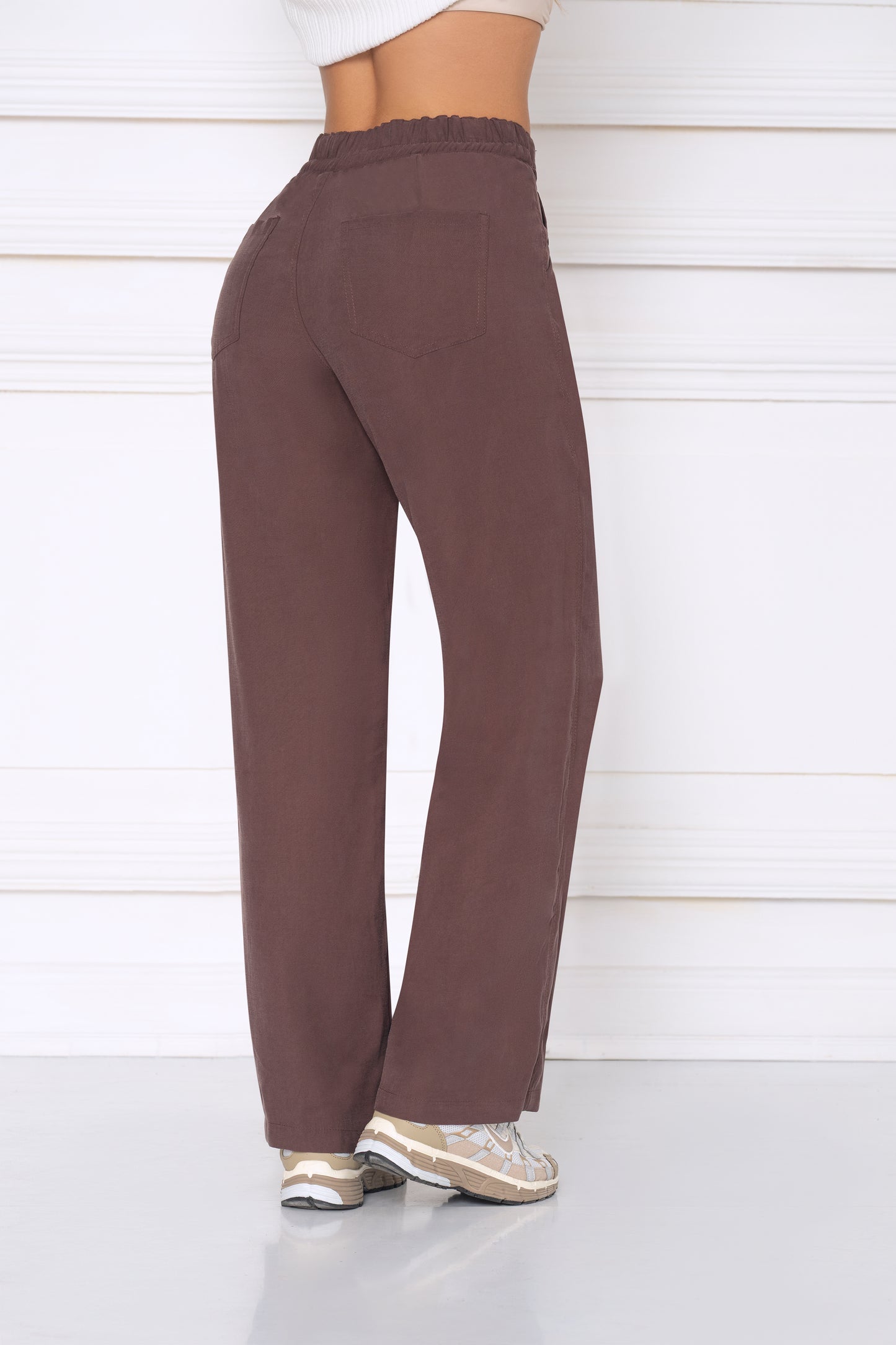 Pantalón Tejido Plano Twill Café Ref L-763