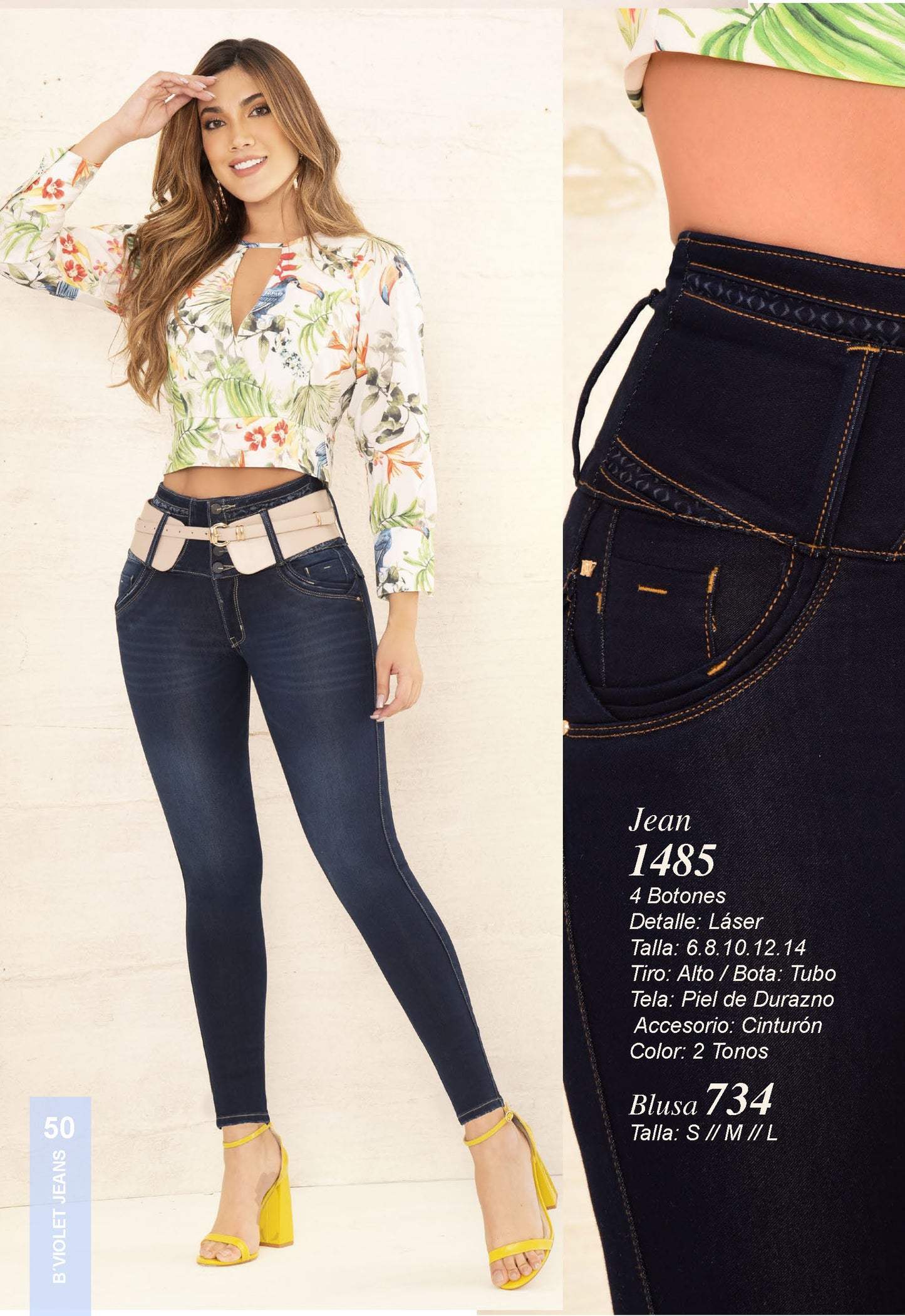 Jeans B´violet Claro  Ref 1485